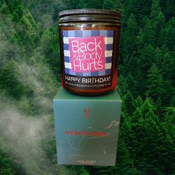Lavender Hand Poured All Natural Soy Wax Uniizone Back & Body Hurts Candle