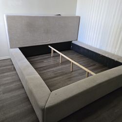 Cal King Bed Frame, Platform, and 2 Box Springs
