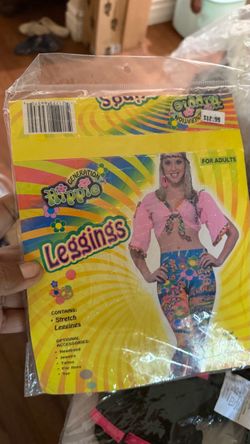 Hippie Generation Costume Leggings for Adults