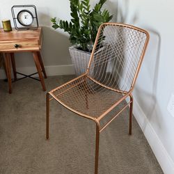 CB2 Rose Gold Designer Chair Retail $199