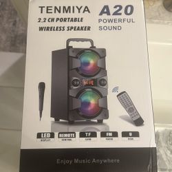 Tenmiya 2.2 Ch Portable Wireless Speaker A20 Powerful Sound 