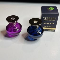 New 2 mini size Versace purple & Versace Blue perfume