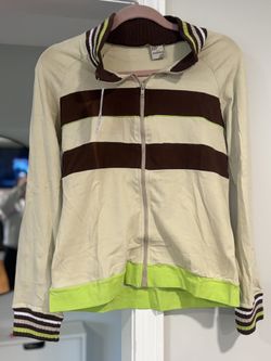 Striped Cream and Brown Women's Jacket