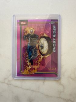 #41 GHOST RIDER PINK REFRACTOR #020/(contact info removed) TOPPS CHROME MARVEL