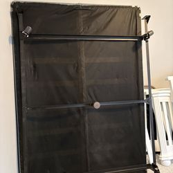 Full box spring and metal bed frame