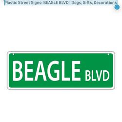Plastic Street Signs: BEAGLE BLVD | Dogs, Gifts, Decorations