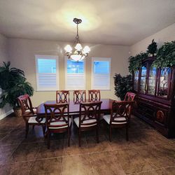 8 Chair & Table And China Dining Set