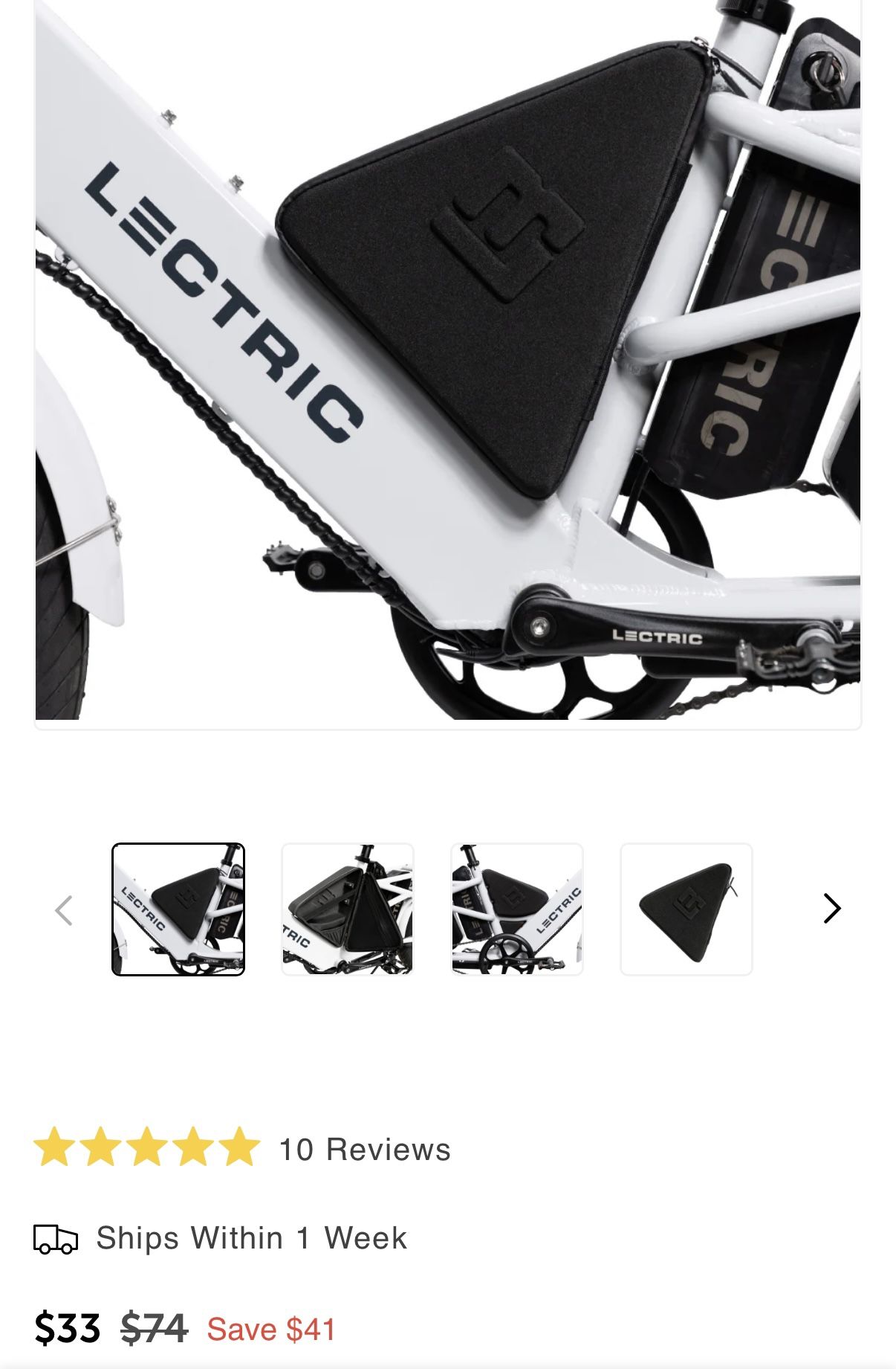 Lectric Xpedition 1.0 Frame Bag