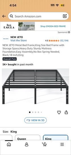 King bed frame
