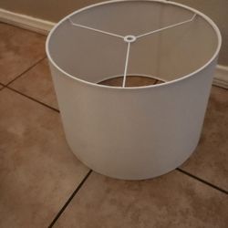 White Medium Linen Tapered Lamp Shade