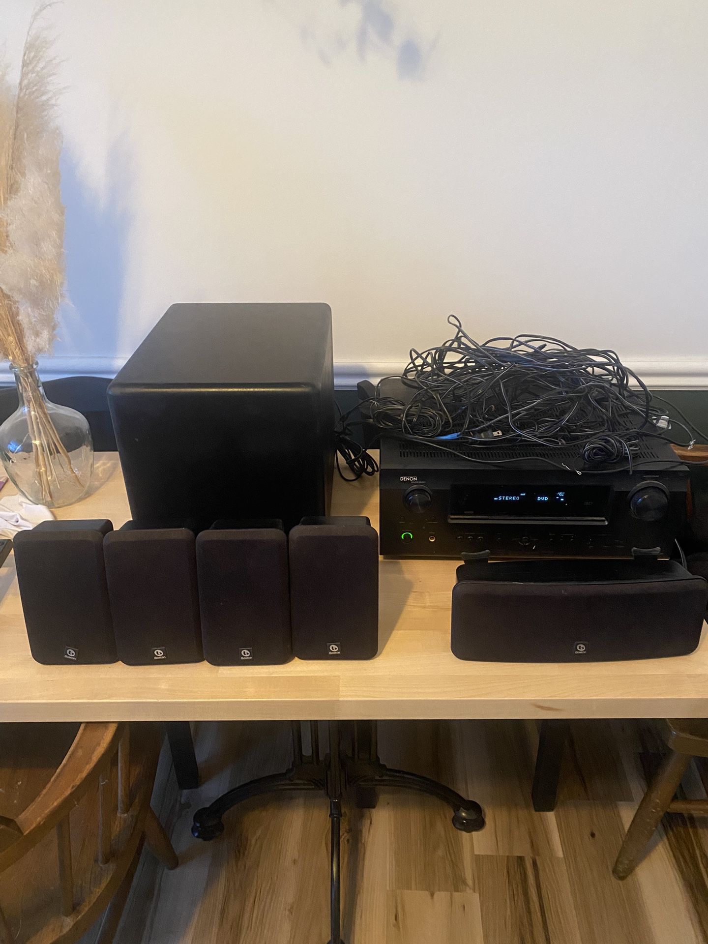Denon Audio Receiver + Boston Acoustics 5.1 Speakers