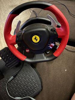 "WORKING" Ferrari 458 Spider Steering Wheel and Pedals