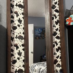 Wéstern cow print mirror