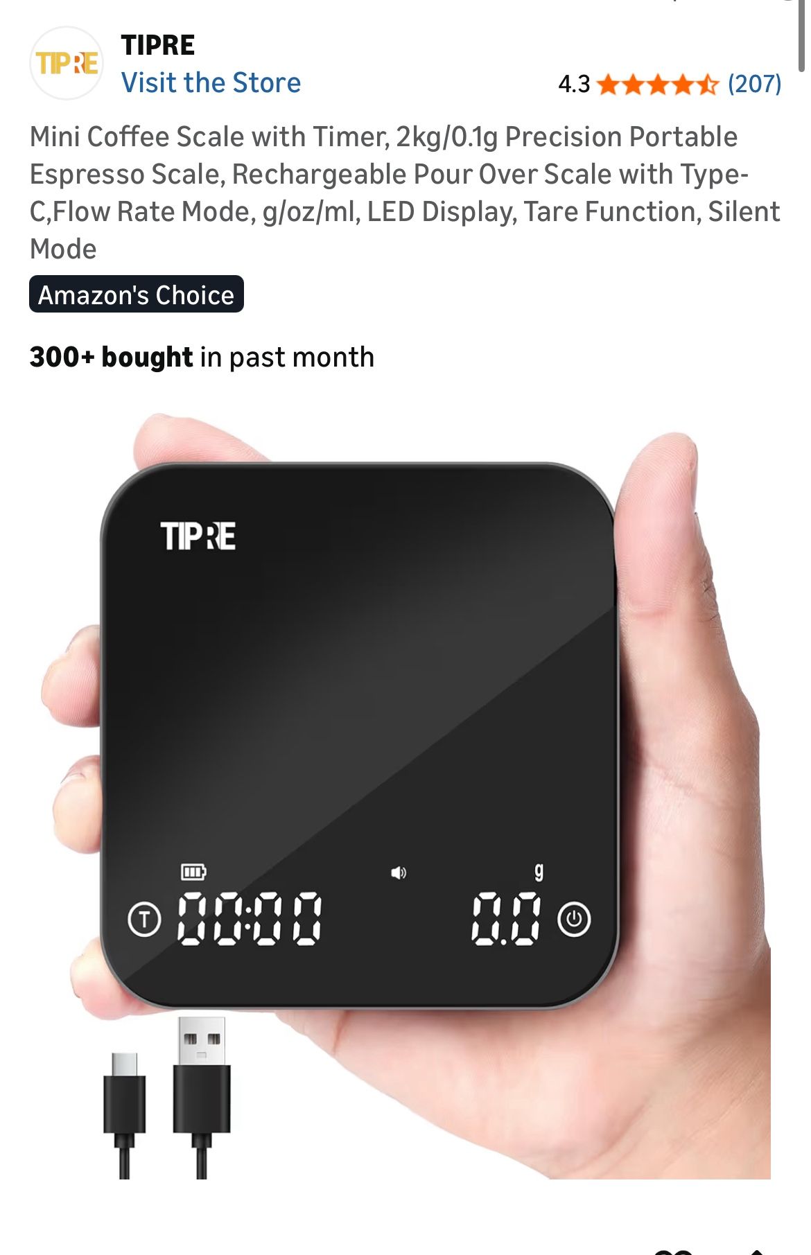 BRAND NEW COFFEE SCALE WITH TIMER!