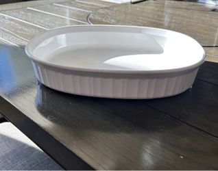 White Oval Ceramic Baking Dish