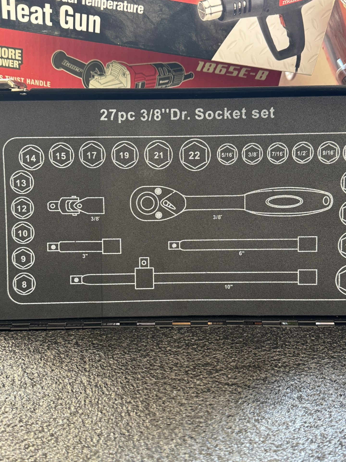 Mechpro 27 Piece 3/8 Drive Socket Set