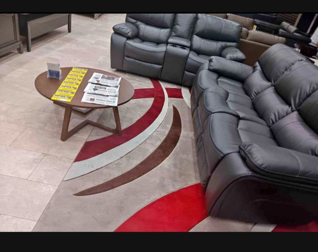 *Summer Closeout Sale!!!*---Stunning Madrid Gray Leather Reclining Sofa/Loveseat Sets---Delivery And Financing Available🤠