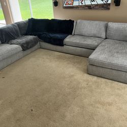 Micro Fabric Square Sectional . PRICED TO MOVE