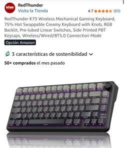 RedThunder K75 Wireless Mechanical Gaming Keyboard & Death Note x Team Liquid - Ryuk Key Set
