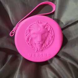 Versace Versus Silicon Hot Pink Coin Purse/ID/Card Holder Brand New