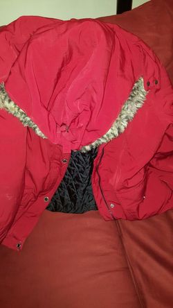 Red womens coat