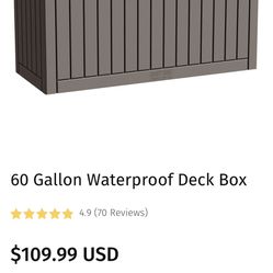 East Oak 60 Gallon Deck Box