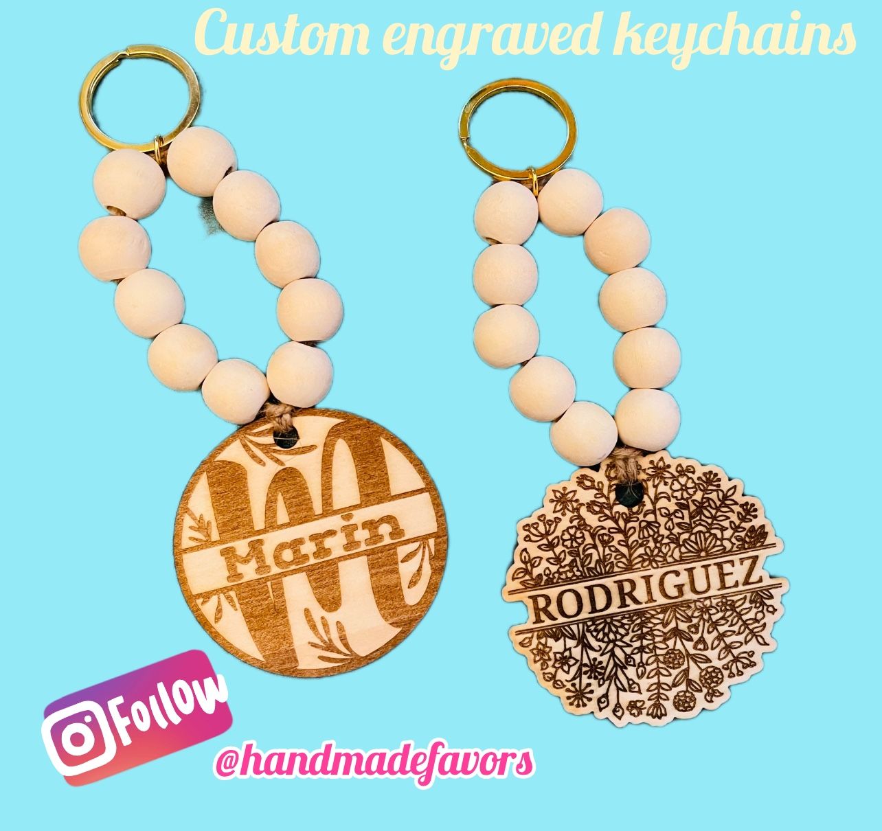 Personalized Keychain /Monogram Keychain /Custom Keychain /Round Keychain/Personalized Gift / Name Keychain