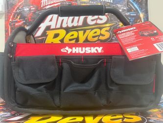 Husky 17 in. Open Tool Tote with Rotating Handle