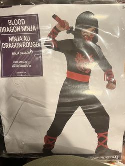 Kids Blood Dragon Ninja Costume Size Large