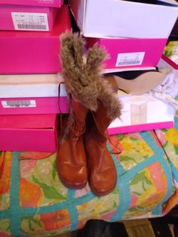 Thigh high winter boots, $10.00.