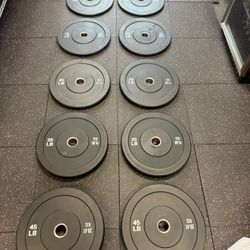 Brand New Full Olympic Bumper Plate Weight Plate Set
