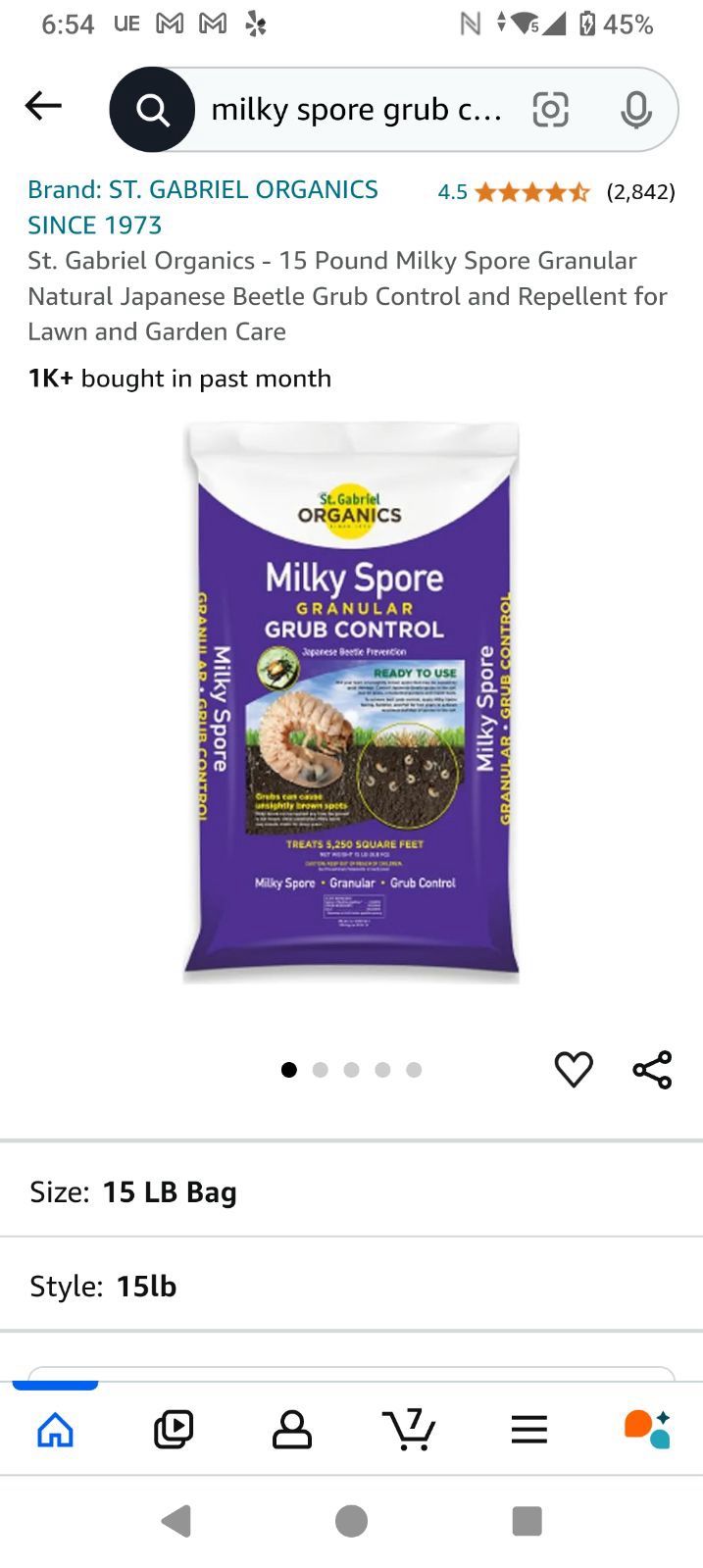 St Gabriel Organic Milky Spores Granular Grub Control 15lb