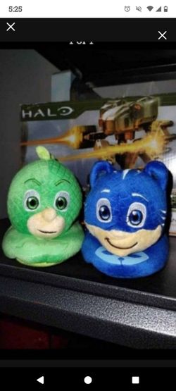 PJ MASKS CATBOY & GECKO Boys Plush Slippers Toddlers 5/6