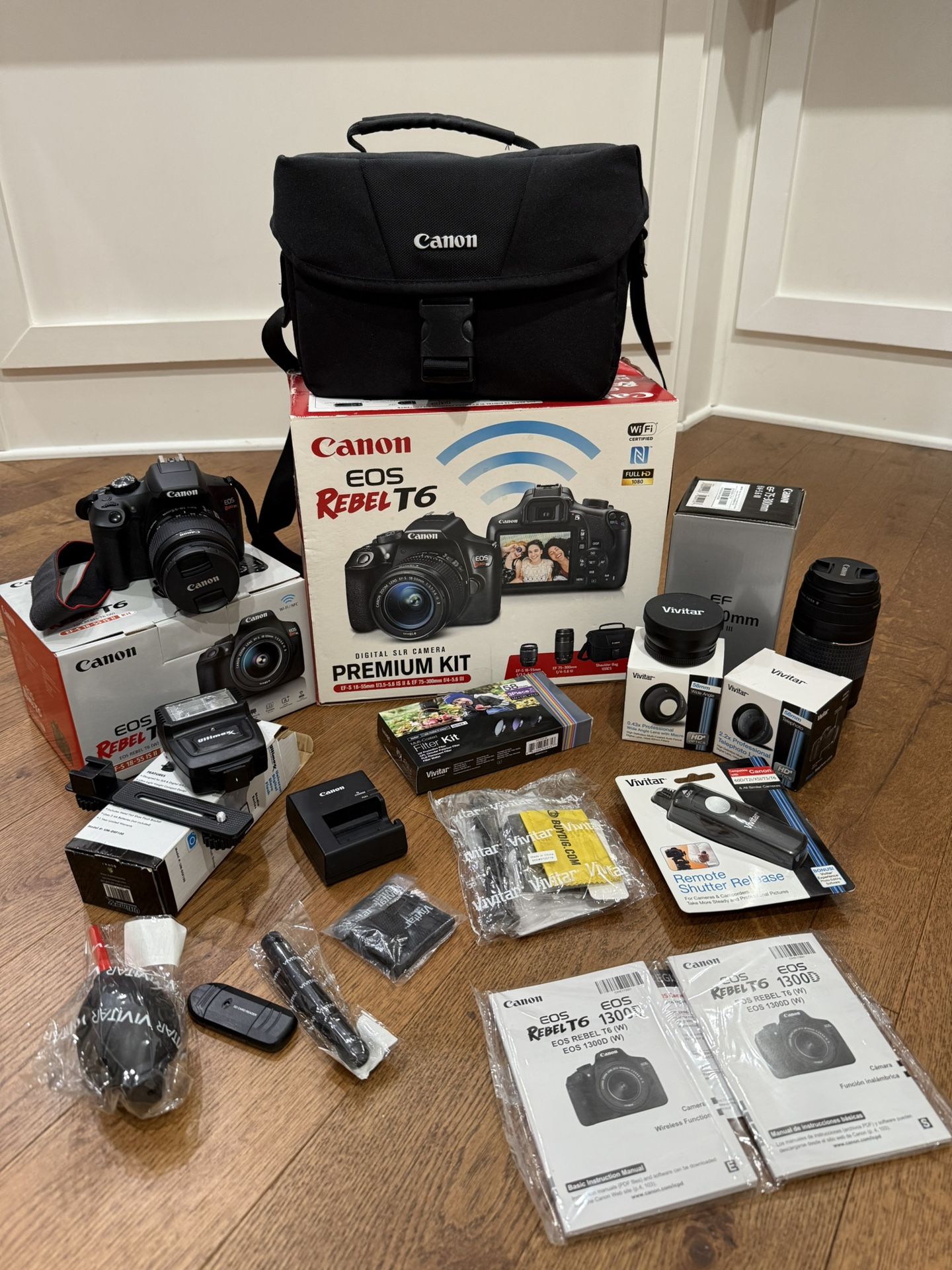 Canon EOS Rebel T6 Camera Premium Kit