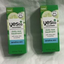 Revitalize your eyes with Yes to Cucumbers Daily Eye Treatment. This soothing formula is perfect for sensitive skin, offering a refreshing touch with 