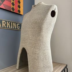 Vintage dress form torso / mannequin bust - solid plaster-like core