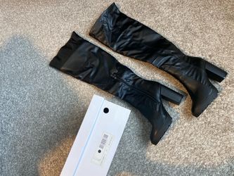 Black over the knee high boots