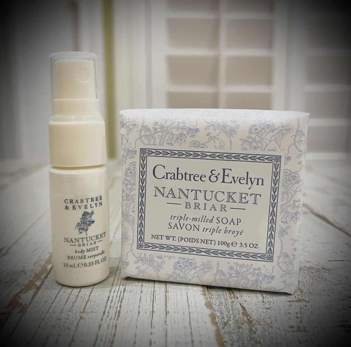 Crabtree & Evelyn Nantucket Briar Body Mist .33oz & Soap 3.5oz Set