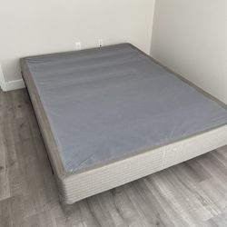 Queen Bed: Box Spring and Metal Frame Only
