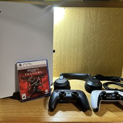 Sony PS5 Console - Assassin’s Creed Shadows, 2 Controllers & Turtle Beach 600