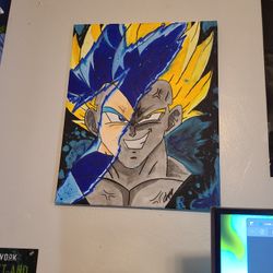 big hand painting vegeta