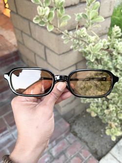 Black Frame Sunglasses with Brown Tinted Lenses