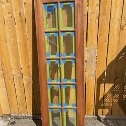 Solid Wood Glass Panels Antique Door