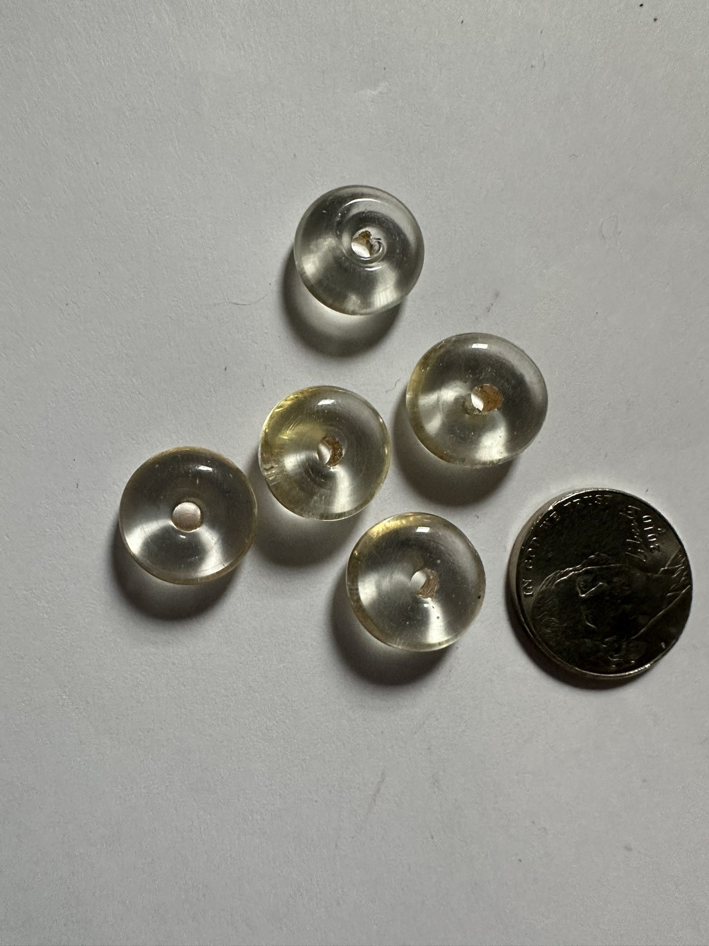 24K Gold Foil-lined Handblown Italian Lamp Work Glass Beads