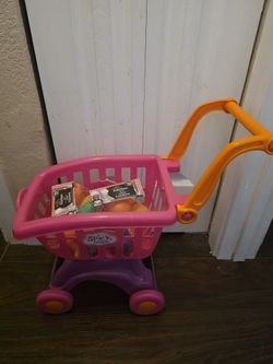 Shopping Cart And Fruit Veggies Food Toy