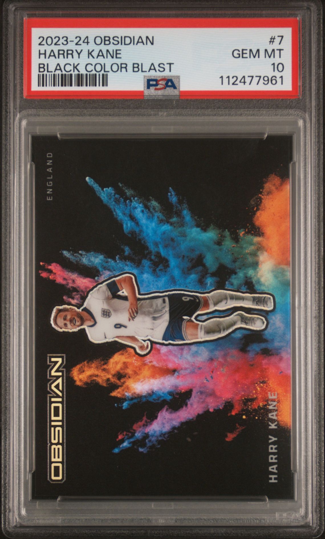 2023 Harry Kane Obsidian Black Color Blast PSA 10 England