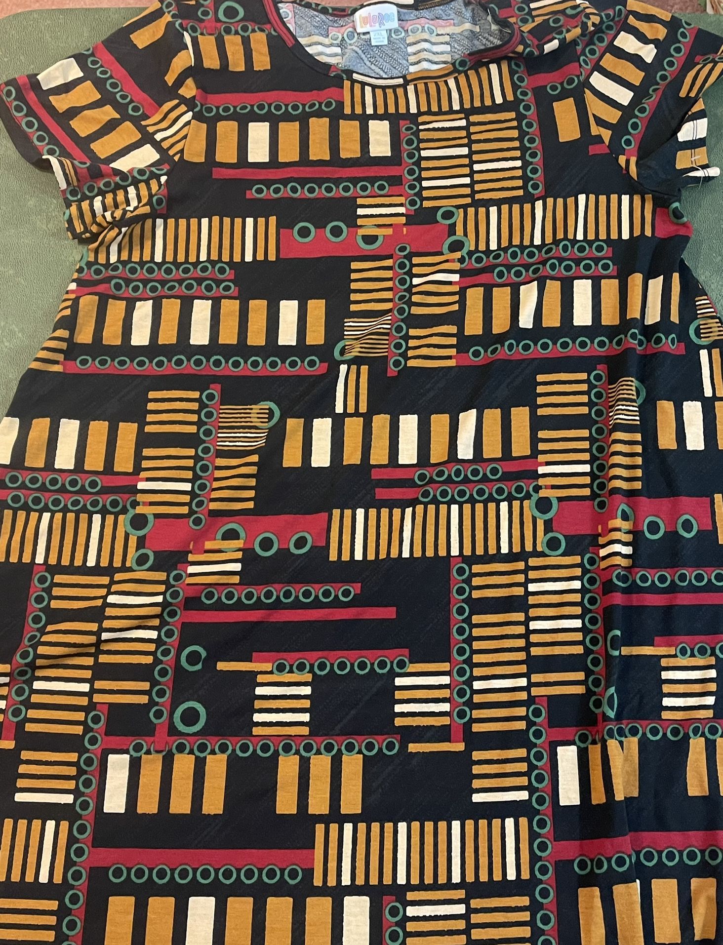 lularoe beautiful multicolored dress 2xl-never worn