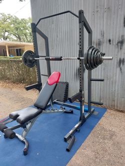 Pro Form Squat rack / gym / gymnasio / Olympic Weight Plates / pesas / bench press / Power Rack / Fitness