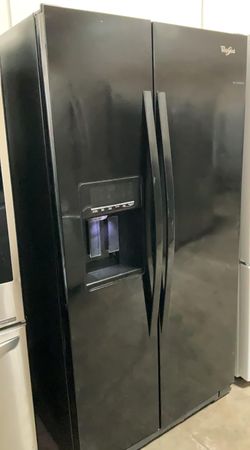 Whirlpool Side By Side Black Refrigerator Fridge
