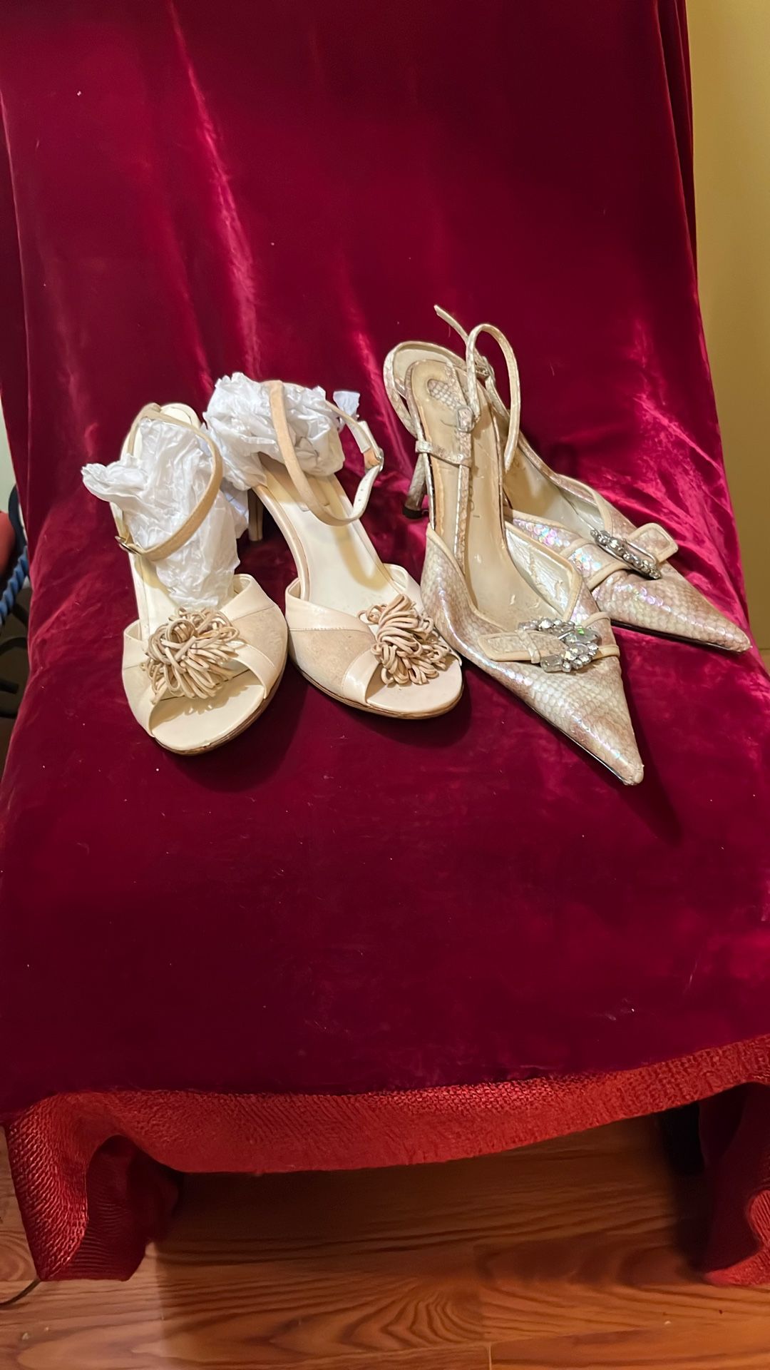 Marc Jacobs, J Renee’ (2) Bundle Sling Back @ Ankle Strap, Size 9 Women’s 2” Heel